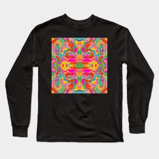 Tutti Frutti Digital Patterned Design Long Sleeve T-Shirt